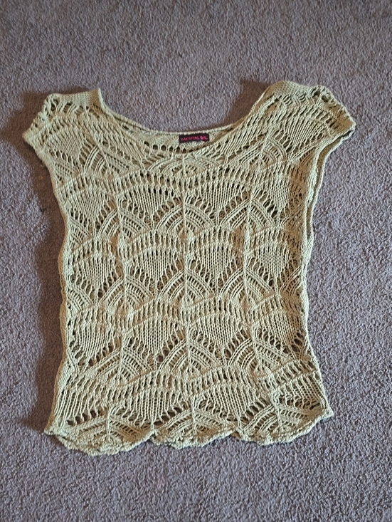 Material Girl Tops - Material Girl Green Crochet Camisole